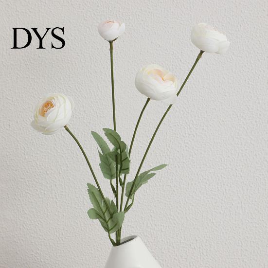 Indoor Decorative Silk Flowers Artificial Camellia Flowers, Flexible Stems Fake for Home High Density Fabric Flower Petals Living Room Decor