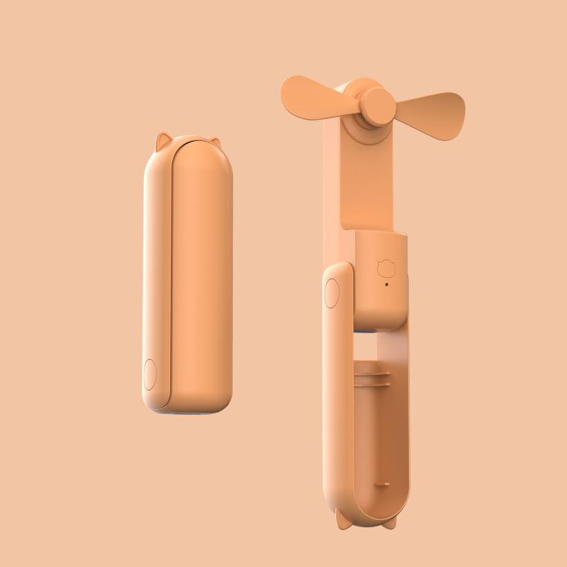 

Портативный складной электрический вентилятор 3-в-1 Мини-ручной охлаждающий вентилятор Легкий портативный портативный вентилятор для сумки Подвесной вентилятор Студенческий маленький вентилятор оранжевый