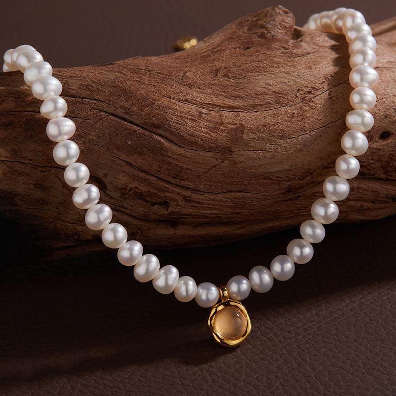 

S925 Sterling Silver Inlaid With Natural Colored Treasure 12 Birthday Stone Birthday Stone Pendant Natural Freshwater Pearl Necklace Women S Earrings