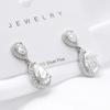 D Color 18k Plated 4.17cttw All Moissanite Drop Earrings for Women Pear Cut D Color 925 Sterling Silver Earrings Wedding Jewelry