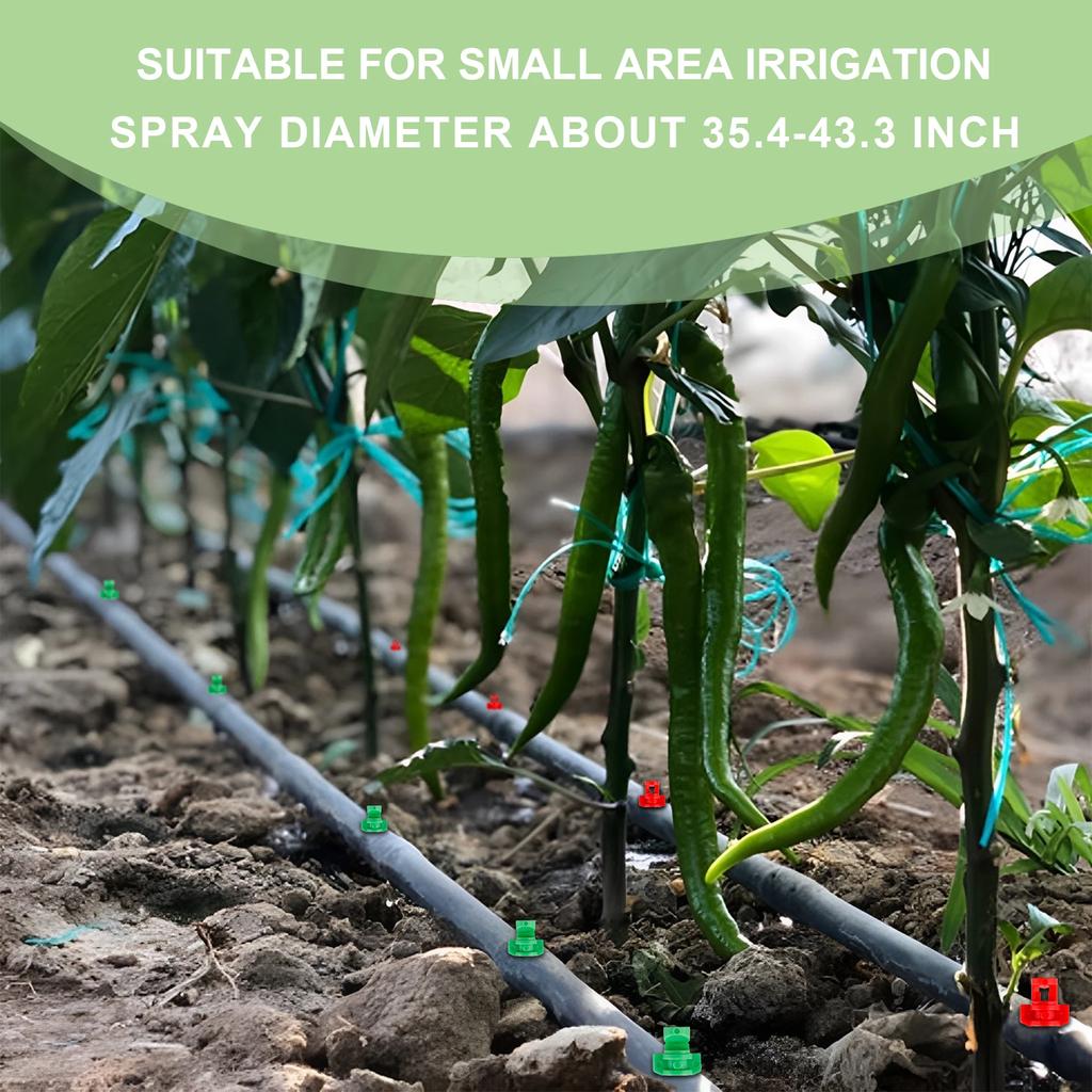 300PCS/Set Misting Nozzle Sprayer Atomizing Micro Sprinklers Drip Ring Irrigation Emitters Sprinkler Nozzle 90/180/360 Degre2025