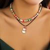 Christmas Beaded Necklace Trendy Pendant Clavicle Chain Trendy Neck Jewelry Gift for Holiday Party Occasion & Daily Wear