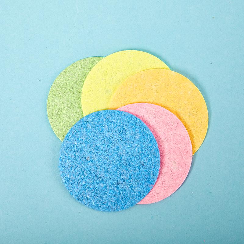  50/100Pcs Compressed Natural Cellulose Facial Cleansing Sponge