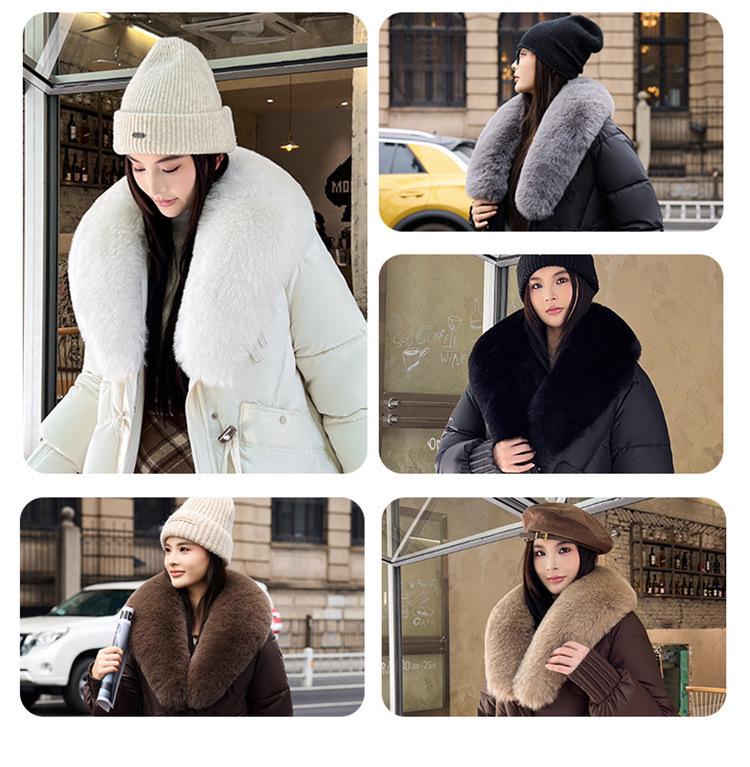 Women's Short Winter Jacket with Thick Fur Collar - European and American Style, Warm and Anti-Fur Design