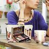 Golden Makeup Set Pattern Makeup Bag a Golden Cosmetic Wash Bag Featuring Design Lightweight Foldable Cosmetic Storage Bag