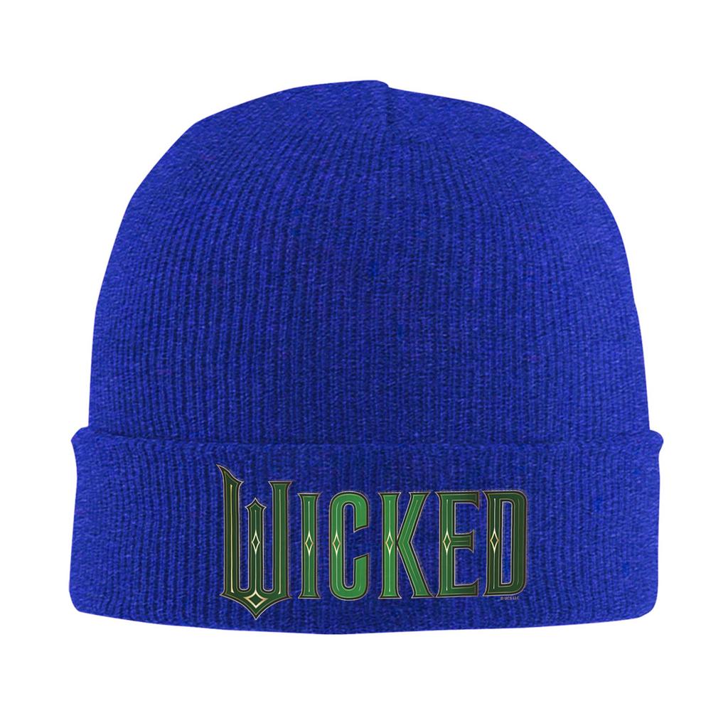 Wicked Movie Logo Emerald Green Beanie Hats Knit Hat Men Women Street Warm Caps Spring Hippie Design Bonnet Hats