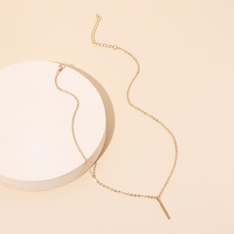 European and American new accessories geometric simplicity stacking necklaces, niche design sense fashionable versatile collarbone chain