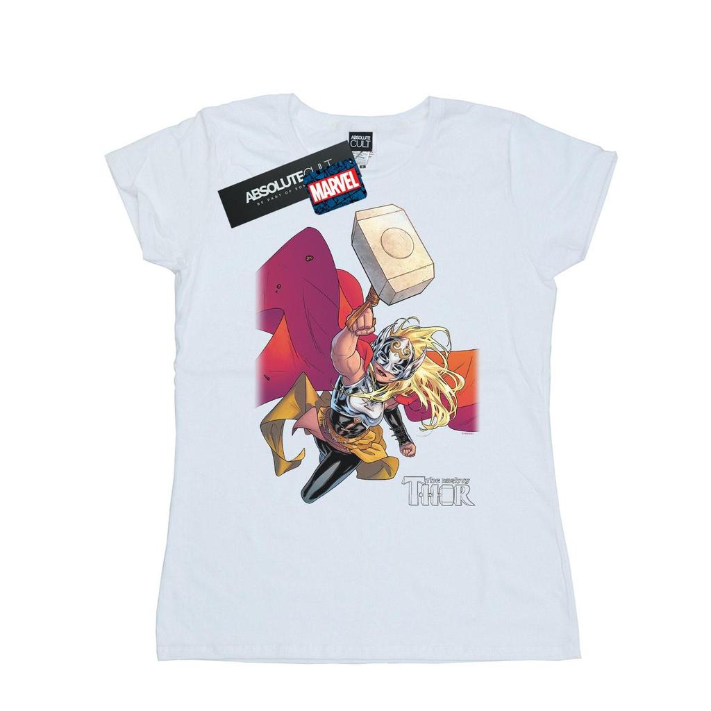 Marvel Womens/Ladies The Mighty Thor Mjolnir Cotton T-Shirt