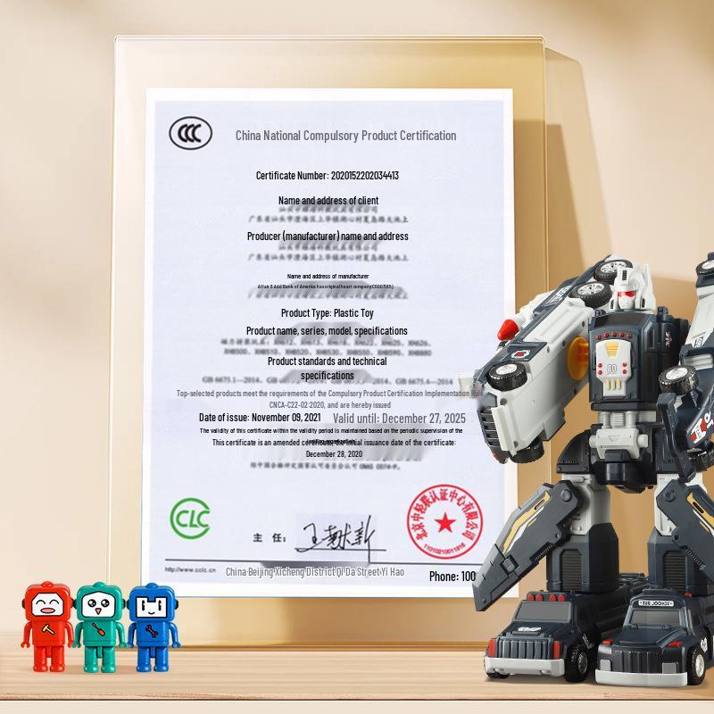 Children's Magnetic Transforming Robot Building Blocks Toy Set