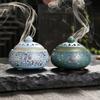 Enamel Backflow Incense Burner 2025 Ceramics 4 Hours Coil Incense Base Implies Beauty for Home Decor Ornaments