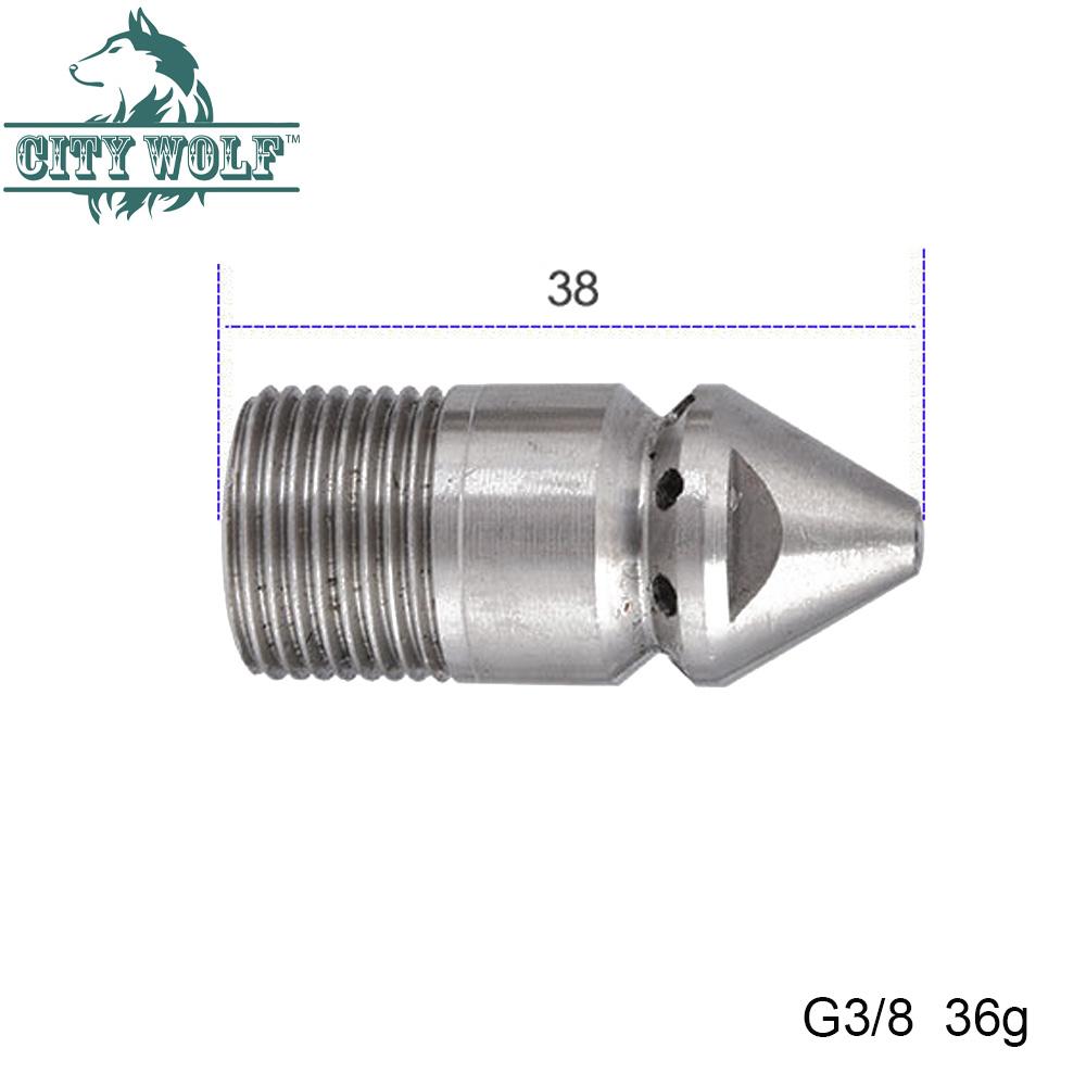 High Pressure Washer Pipe Cleaning Sparyer Nozzle Stainless Steel Washing Machine Nozzle Garden Accessories City Wolf
