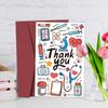 1pc Nurse Appreciation Greeting Cards with Envelopes, Thank You Notes for Healthcare Workers Blessing Cards