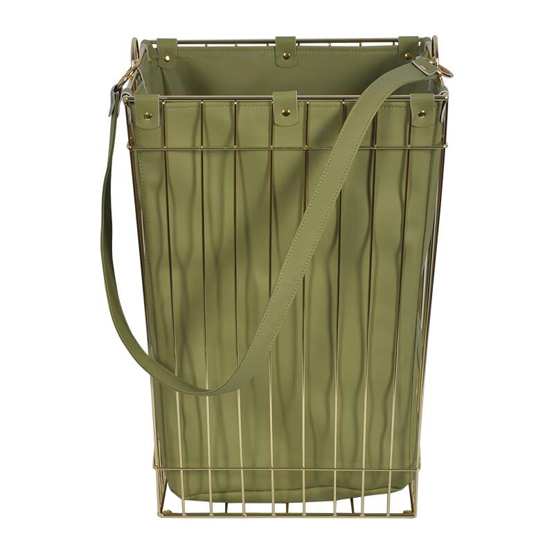 Modern Leather Laundry Hamper