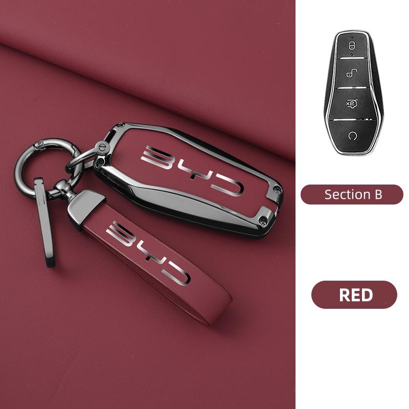 Zinc Alloy Car Key Case Cover For BYD Song Pro Plus Max Dmi EV Seal Dolphin 2022 2023 2024 Remote Control Key Bag Accessories