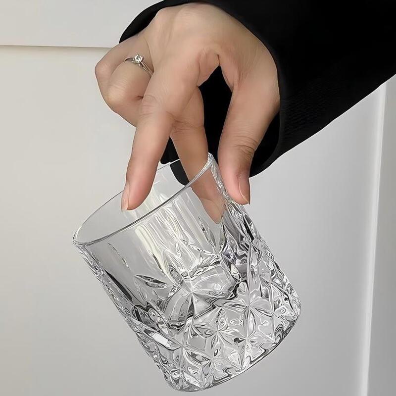 Thick-Bottom Crystal Whiskey Glasses