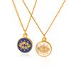 Durable Evil Eye Pendant Titanium Steel Necklace Luxury Drip Enamel Collar Chain Jewelry