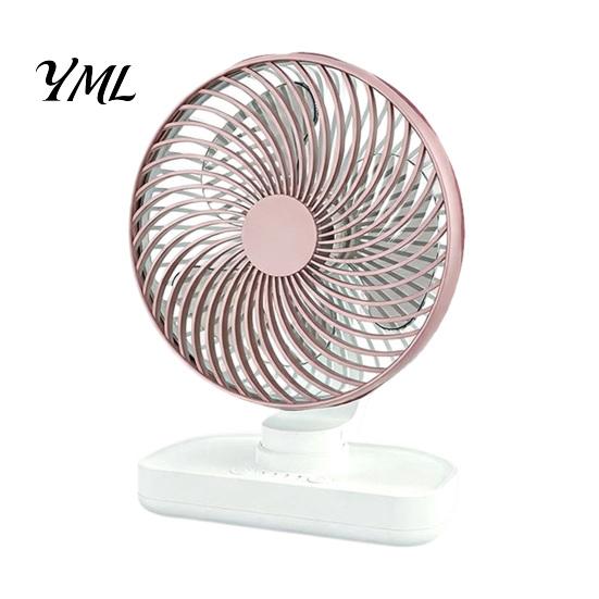 Desktop Cooling Fan Portable Desk Fan, Small Air Circulating 3 Speed Quiet Personal Circulator Adjustable Tilt Head Table for Office Dorm Kitchen