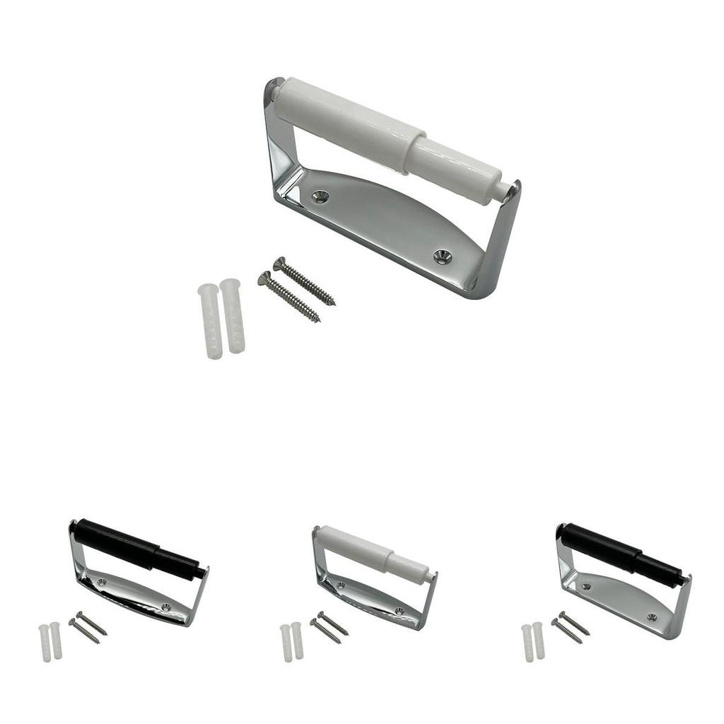 Premium Zinc Alloy Toilet Paper Holder With White Plastic Tube For Simple Organization