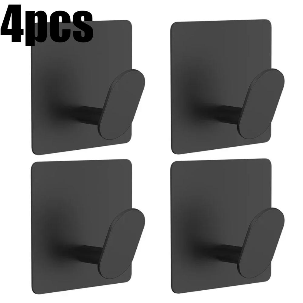 1/4Pcs Bathroom Robe Hooks Stainless Steel Towel Hanger Waterproof Hook Multi-Purpose Hanger Hook Door Bathroom Shower Kitchen