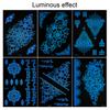 6Pcs Glow in Dark Tattoo Stickers, Lace Temporary Body Art for Hands, Waterproof Indian Mehndi Tattoos for Women Girls