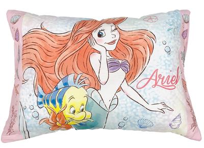 MORIPiLO Morishita polštář Ariel 40x30cm pratelný s potahem plyšový polštář s postavičkami Disney princezen růžový 4621230 dětský cca.