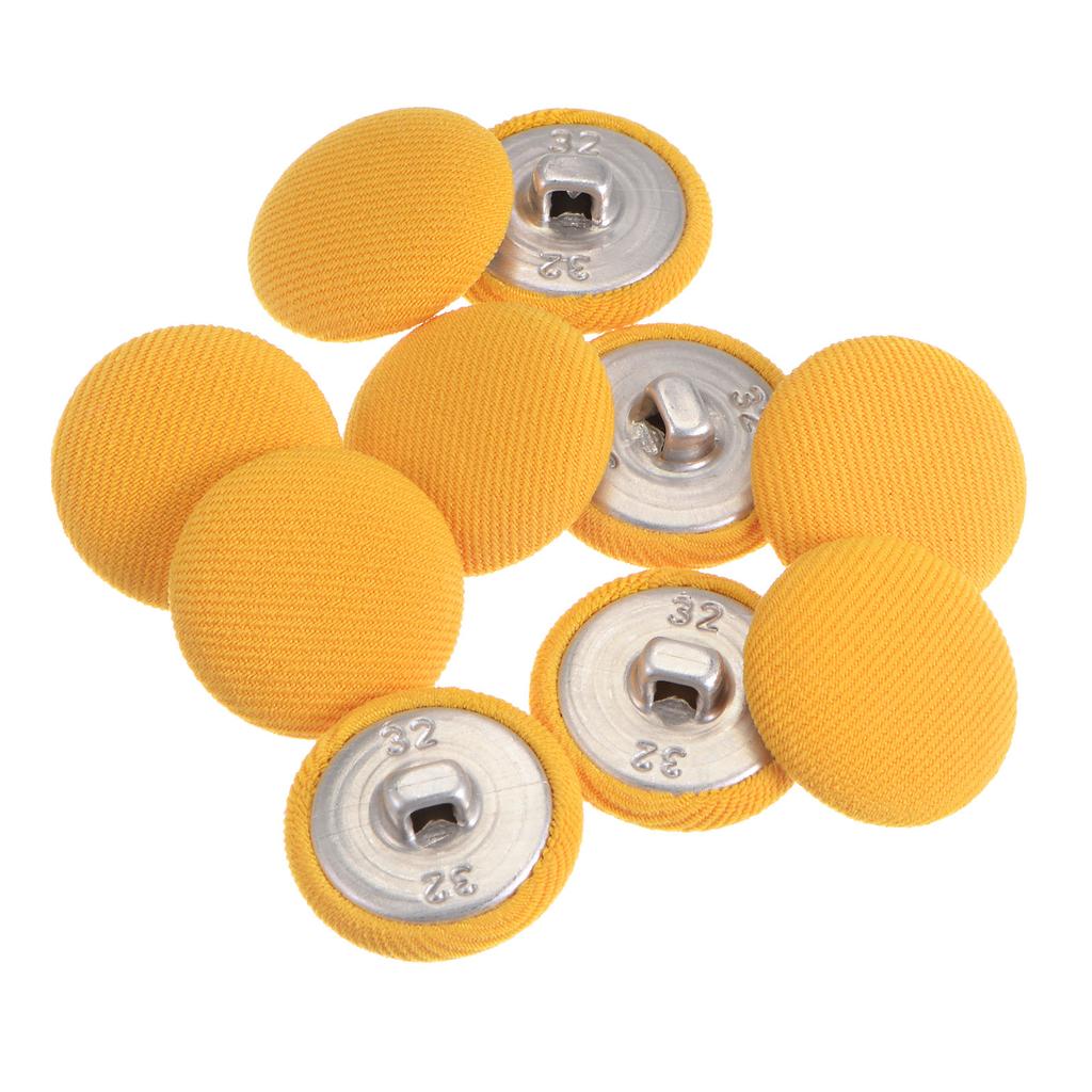 10pcs 20mm Fabric Cloth Covered Button Metal Shank Round Sewing Buttons for Diy Sewing Suits Dress Shirt Coat Clothing Decor