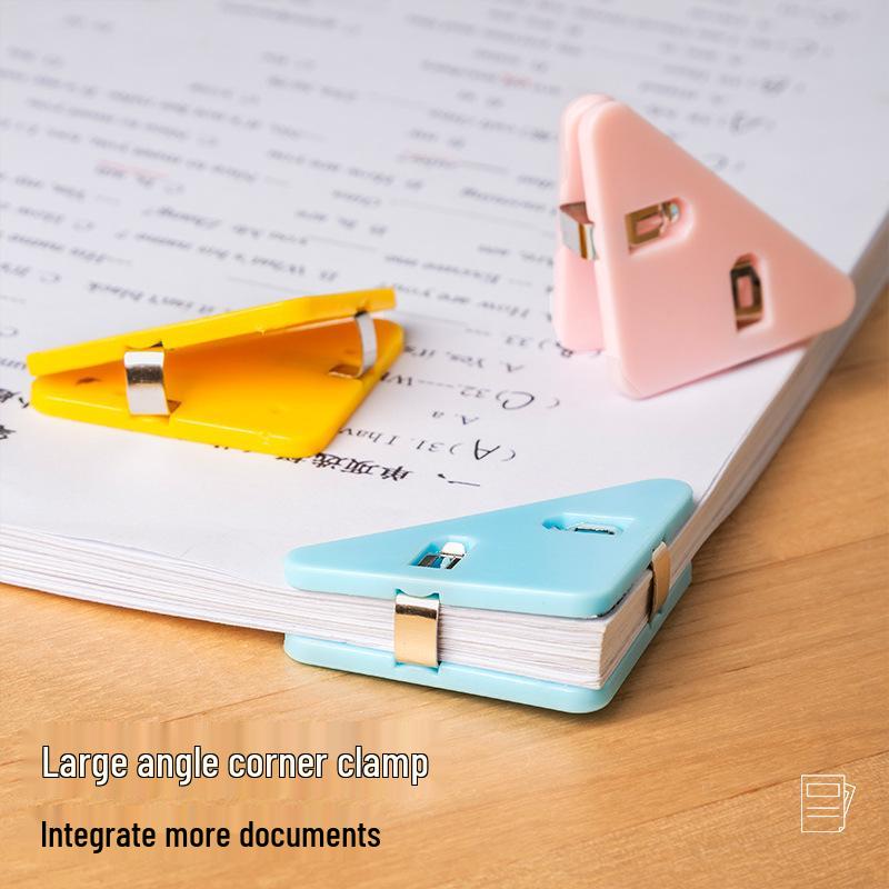 Triangle Paper Clip and Anti-Curling Stationery Organizer