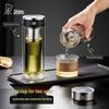 Dual-Layer Antibacterial Glass Cup for Women & Men - Compact Business, Travel, Office, or Car Use.