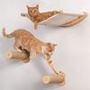 Space Saving Sisal Rope Cat Stairs Wooden Wall Mounted Cat Hammock Cat Jumping Platform  Playing