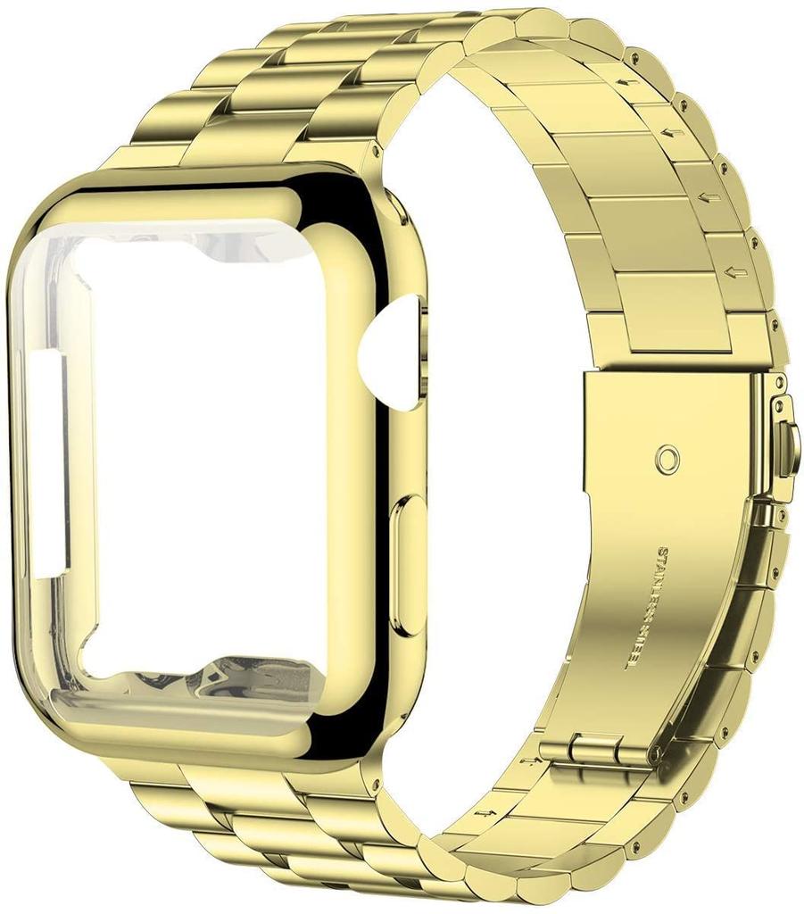 Case+Strap iWatch Band Ultra2 49mm Stainless Steel Metal Strap For Apple Watch 9 41 45MM 44mm 40mm SE Series 8 7 6 5 4 Cover