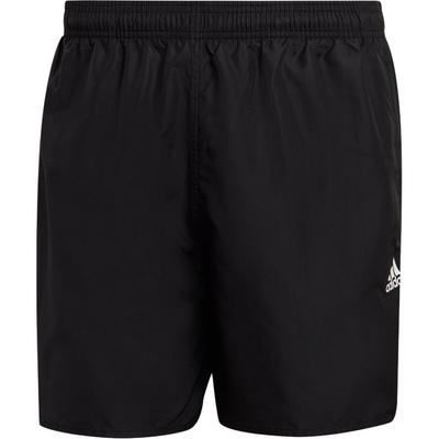 adidas Solid Swim Shorts Comfortable Versatile Solid Color Mid-Rise Drawstring Swim Trunks Men Swimwear Black GQ1081