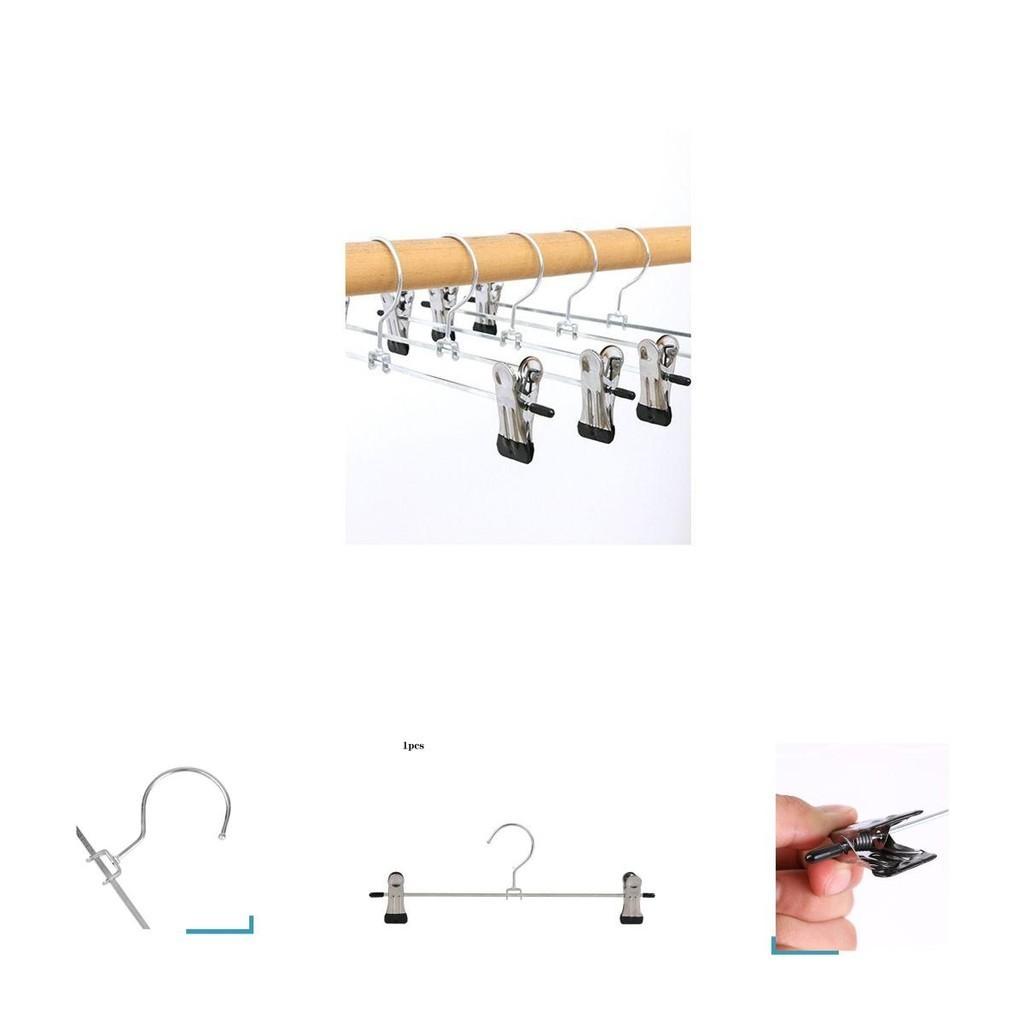 Durable Metal Clip Coat Hangers For Closet Organization With Non-slip Racks For Pants