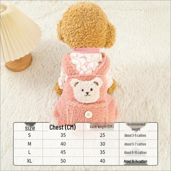 Clothes Pet Autumn Thick Velvet For Small Dogs Cats Corgi Teddy Pomeranian