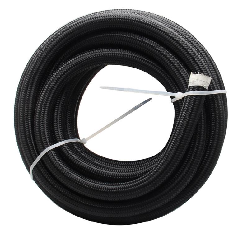 Black Braided Oil Fuel Fitting Hose AN4 AN6 AN8 AN10 AN12 Auto Fuel Hose Pipe