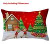 Cozy Christmas-themed Linen Pillow Cover For Indoor And Outdoor Spaces