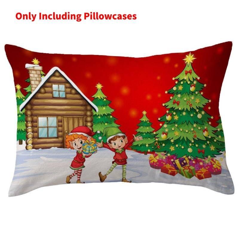

Cozy Christmas-themed Linen Pillow Cover For Indoor And Outdoor Spaces Style B