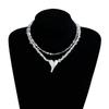 Fashionable Natural Stone Heart Pendant Necklace Adjustable Length Neckchain Lightweight Jewelry For Casual Or Party