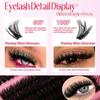 Cluster Lashes Kit Individual Lashes Volume Mixed Tray 3D Faux Mink Lashes Wispy Eyelash Extension Diy Makeup False Eyelashes