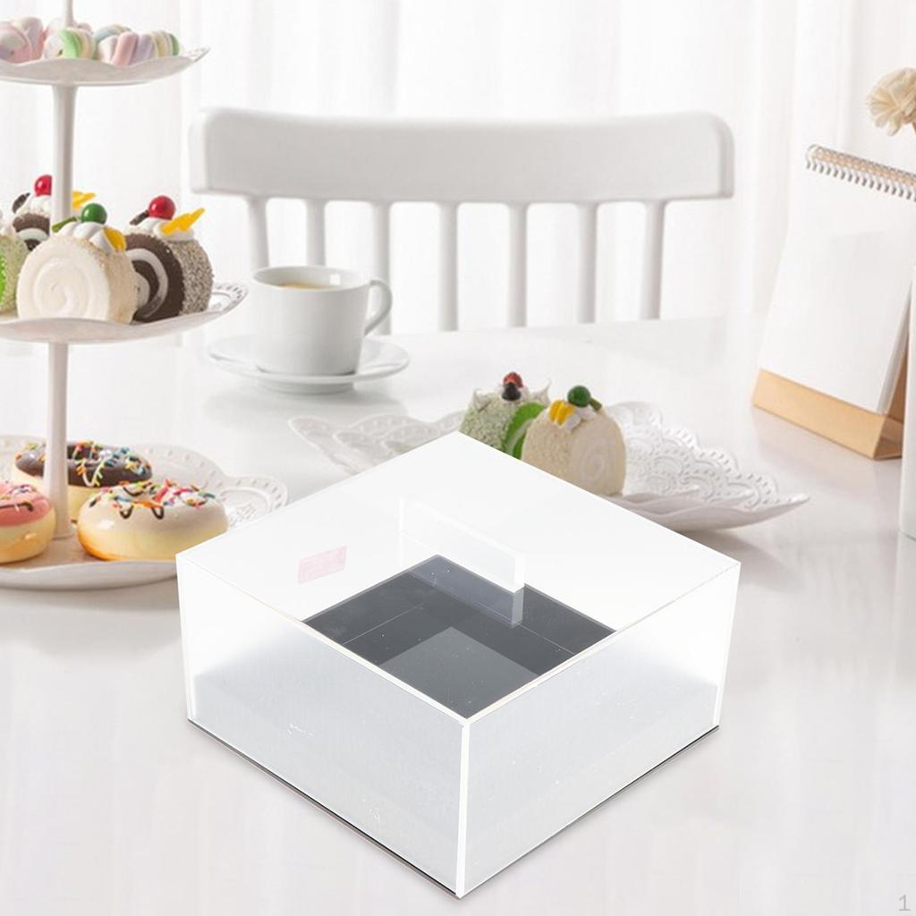 Acrylic Pastry Bin Rectangular Portable Cake Bread Organizer Baking Supplies
