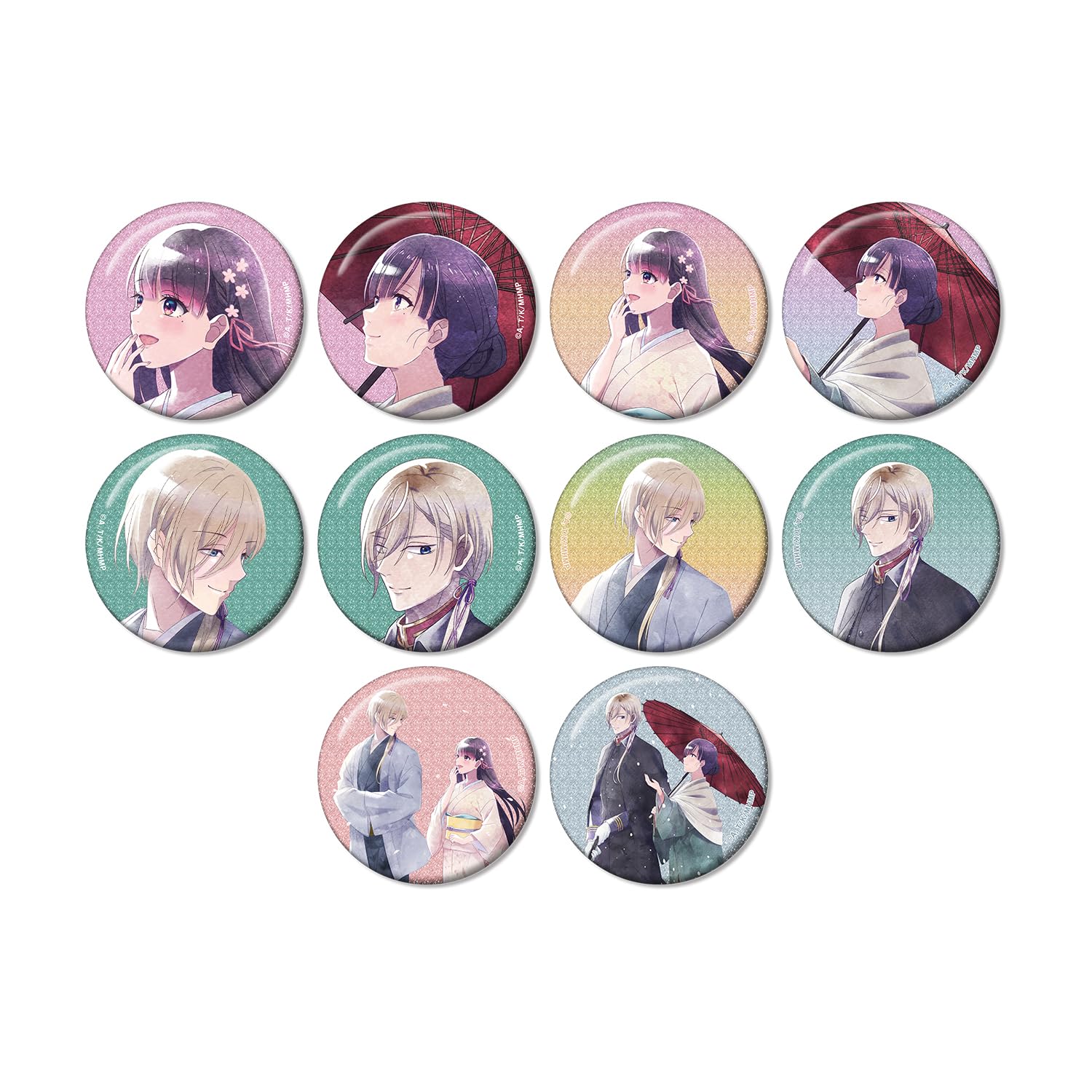 

TV Anime My Happy Marriage Original Illustration of Ayumi Watercolor Ver. Trading Glitter Can Badge Box of 10