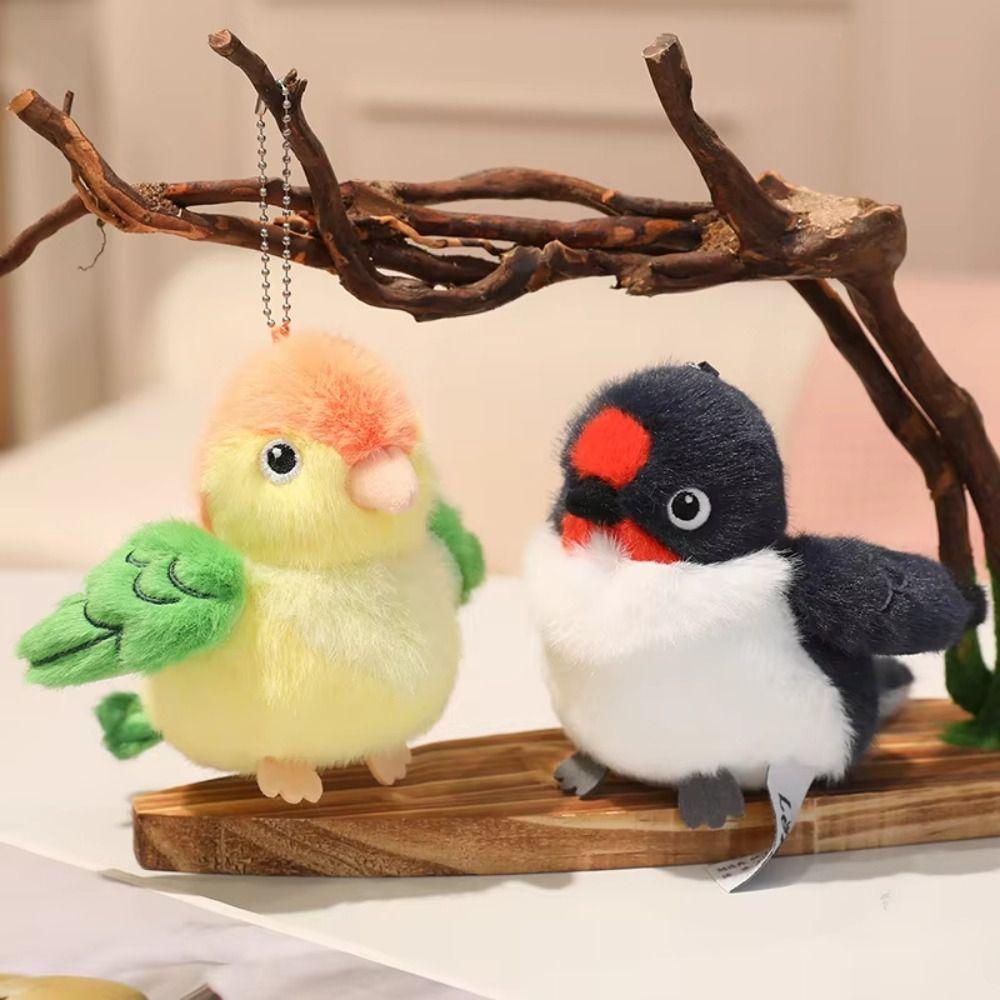 Simulation Birds Plush Pendant Cute Animal Bird Doll Pendant Plush Bird Keychain Children Gift