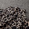 Demana Women's Comfortable Leopard Print Half-Turtleneck Base Shirt