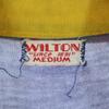 Wilton 50s Short Sleeve Game Shirt Polo Shirt M Yellow X Navy Old Vintage Men's Used