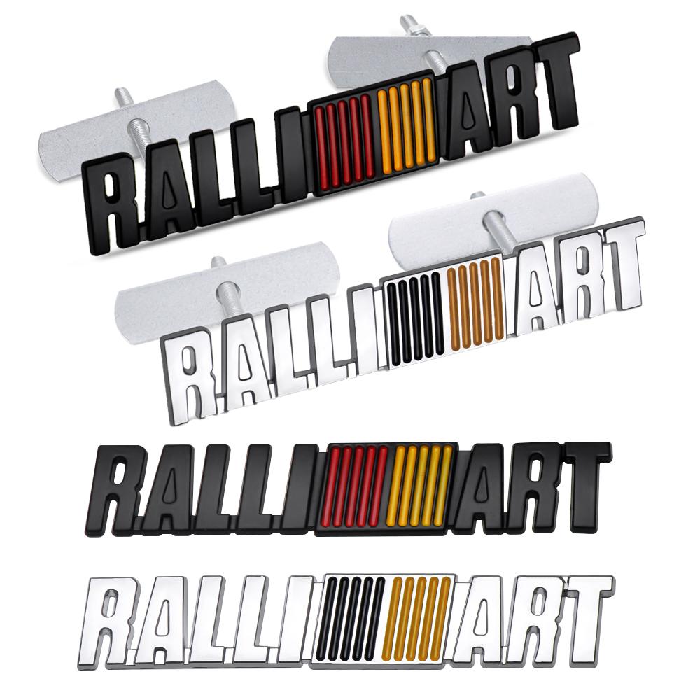 Car Front Grille Emblem Side Badge Sticker for Mitsubishi RALLIART Lancer Outlander L200 Cross Pajero Eclipse Galant Accessories