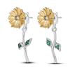 Silver Plated Women Hoop Earrings Fashion Pendientes Gift for Female Girl Sparkling Pave CZ U Heart Shape Star Moon Earring