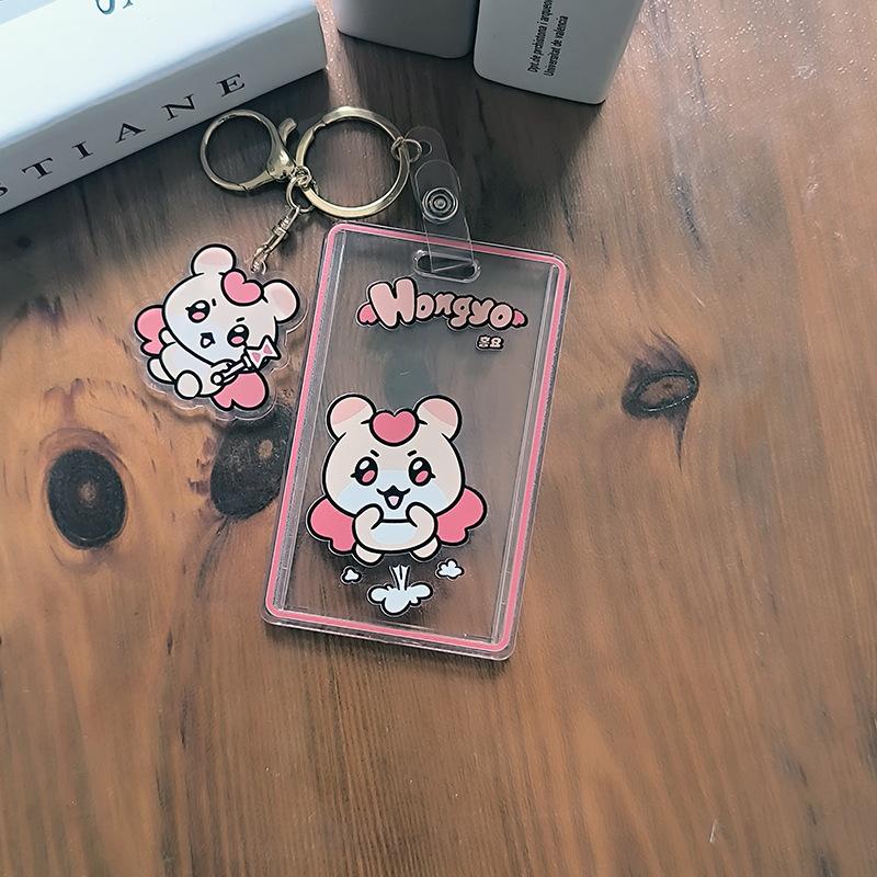 Aniteez Card Holder Keychain Keyring Acrylic Characters Photocard Sleeves Hongjoong Seonghwa Yunho Yeosang Keychain