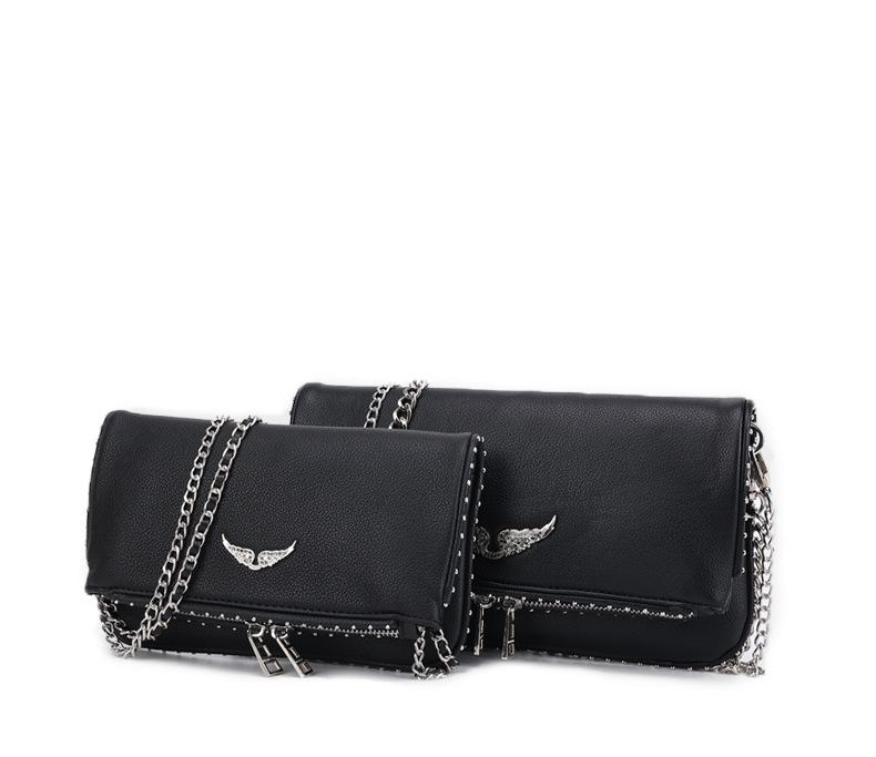 ZV Diamond-Studded Winged Crossbody Rivet Handbag - European & American Women's Fashion Bag