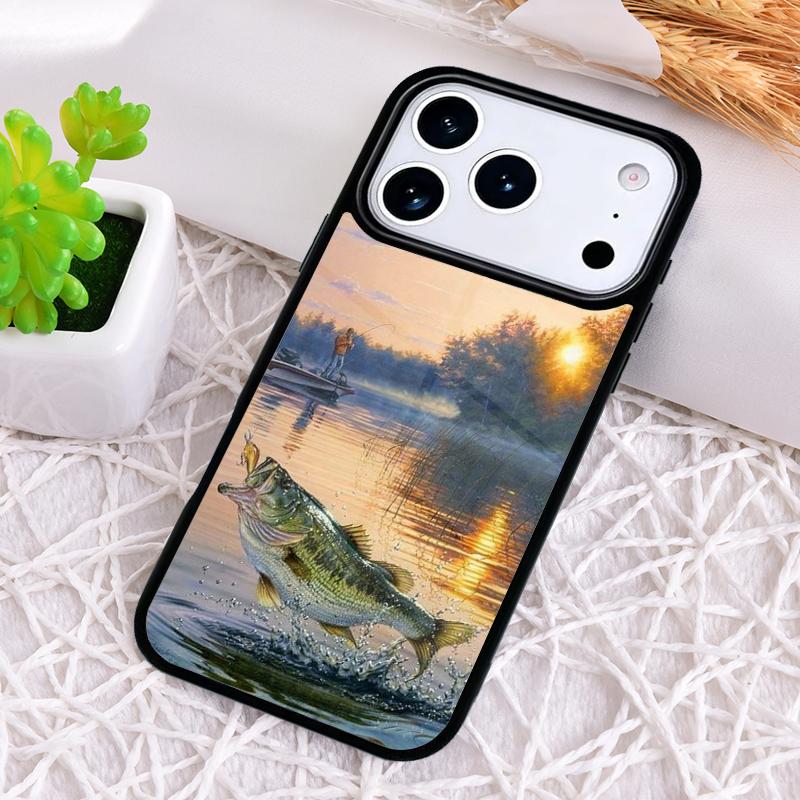 Trout Fish Fishing soft Shockproof Phone Case for iPhone 17 Air 16e 15 11 12 14 13 Pro Max Cover Coque