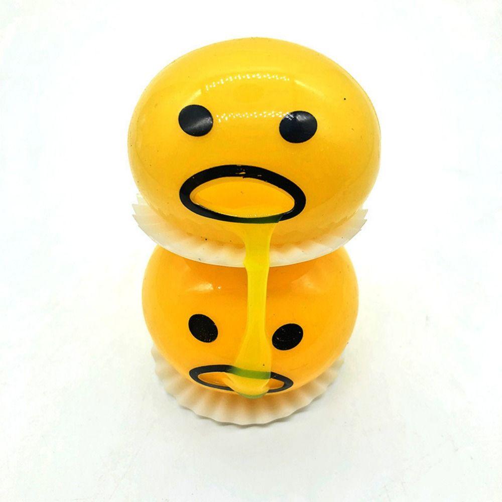 Tricky Vomiting Egg Yolk Squeezing Toy Fluid Vomiting Egg Yolk 3D Sensory Toy  Children