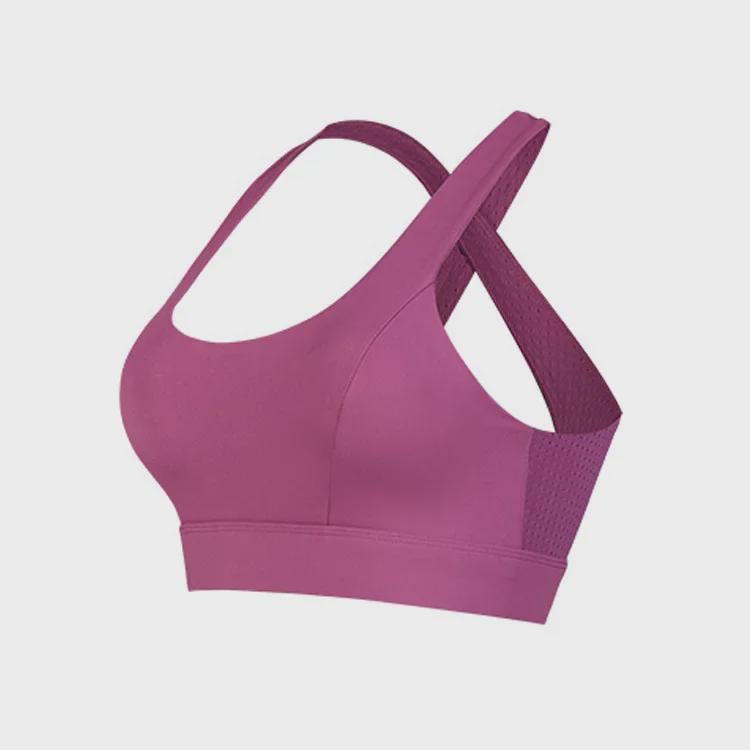 Women's Shockproof Nude Sports Bra with Back Support & Latex Pads for High-Impact Activities, Running, & Yoga